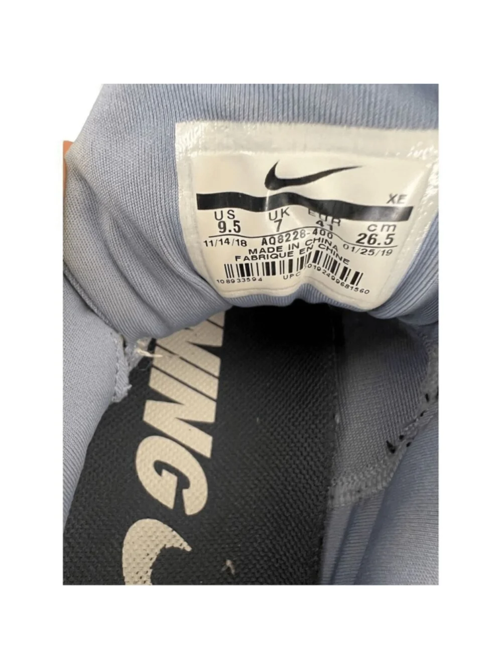Nike Air Zoom Winflo 6 Indigo Fog Monsoon Blue Mesh Athletic Shoes 9.5